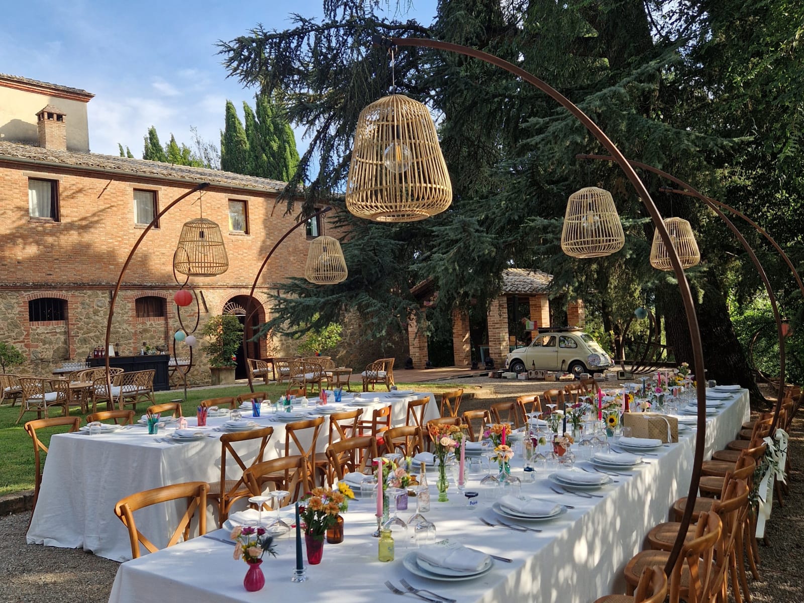 Chandelier Rattan - Alba Wedding lighting